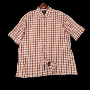 Victorinox Shirt Men's Size XL Button Down Extra Fine Cotton Plaid Short Sleeve